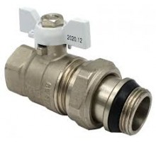 Кран-американка прямий 3/4" ВЗ V&G Optima білий метелик (VG-104202)