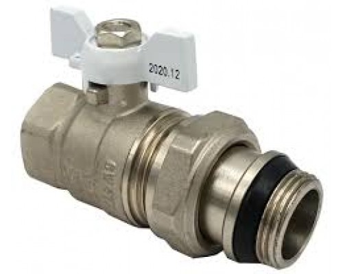 Кран-американка прямий 3/4" ВЗ V&G Optima білий метелик (VG-104202)