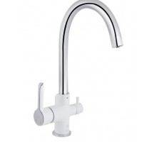 Змішувач для кухні Grand, Chrome/White (k35) з підключенням для питної води QTGRA362CRW45668 Qtap