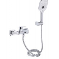 Змішувач для ванни Tern, Chrome (k30) з душовим гарнітуром QTTER259CRM47586 Qtap