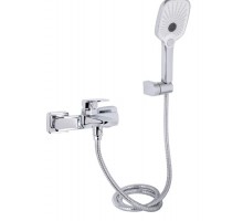 Змішувач для ванни Tern, Chrome (k30) з душовим гарнітуром QTTER259CRM47586 Qtap