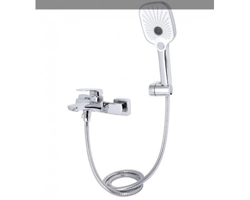 Змішувач для ванни Tern, Chrome (k30) з душовим гарнітуром QTTER259CRM47586 Qtap