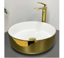 Умивальник (раковина) VBI PRATO GOLD WHITE накладний VBI-011415