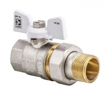 KOER Кран з американкою 1" (Koer KR.227.W) білий (KR0098)