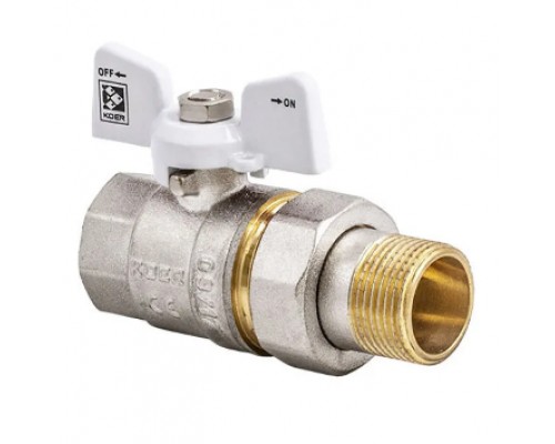 KOER Кран з американкою 1" (Koer KR.227.W) білий (KR0098)