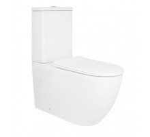 Унітаз підлоговий Qtap Grand Ultra Quiet безобідковий з сидінням Soft-close WHITE