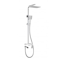 KOER Душова колона KOER KB-56007-04 зі змішувачем, 3 функції (Колір хром+білий) (KR5159)