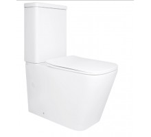 Унітаз підлоговий Stenava Rimless 640x370x810 мм, White, з сидінням Slim Duroplast/ Soft-close/ Quick Release QT27228303W Qtap