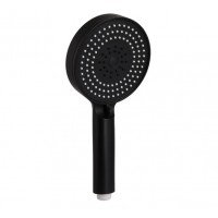 Лійка для ручного душу Rucni, d130 мм, Matt Black округла QTRUC125BLM45951 Qtap