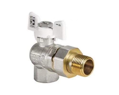KOER Кран з американкою кутовий Koer KR.228.W - 1" White (KR5105)