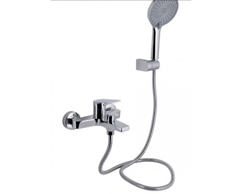 Змішувач для ванни Stenava New, Chrome (k35) з душовим гарнітуром QTSTE259CRM45537 Qtap