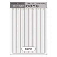 Шторка для ванної і душа Frap F8601, поліетилен, 180 x180 см, біла