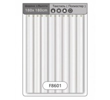 Шторка для ванної і душа Frap F8601, поліетилен, 180 x180 см, біла