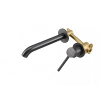 Змішувач для умивальника G1206-9 вбудований одноваж. кругл. вилив лат. Ø35 (гангрей) {8/1}