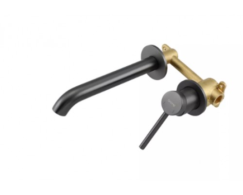 Змішувач для умивальника G1206-9 вбудований одноваж. кругл. вилив лат. Ø35 (гангрей) {8/1}