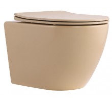 Унітаз підвісний Robin Ultra Quiet 490×365×325 мм, Beige, з сидінням Slim Duroplast / Soft-close / Quick Release QT13332381АSSB Qtap