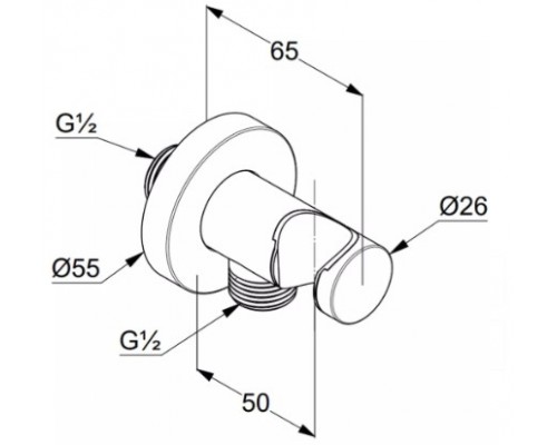 Шлангове підключення Kludi A-QA 60547N0-00 з тримачем для душу, брашоване золото