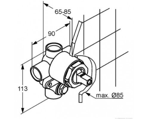 Внутрішня частина змішувача для ванни і душу Kludi Bozz 38624