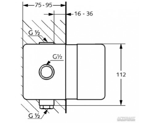 Внутрішня частина змішувача для ванни і душу Kludi Bozz 38624