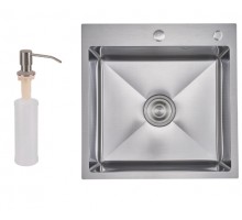 Мийка для кухні інтегрована Handmade H5050H Decor Honeycomb 2,5/0,5 мм LDH5050DEC48365 Lidz