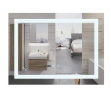 Дзеркало 900х700 Mixxus WARM MR02-90x70-CASE з Led Touch, Anti-fog, димером, регулятором яскравості, годинником (MI6674)