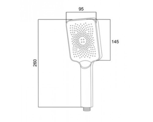 Лійка для ручного душу Niagara 33 145x95 мм, Chrome прямокутна LDNIA33CRM47556 Lidz