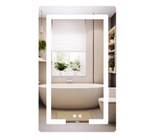 Дзеркало 500х800 Kubis прямокутне, з LED-підсвічуванням Touch, антизапотіванням, диммером, рег. яскравості Lidz