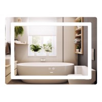 Дзеркало 900х700 Kubis настінне  (KU2)  мм, прямокутне, з LED-підсвічуванням Touch, антизапотіванням, димером, рег. яскравос