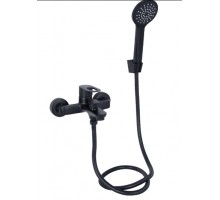 Змішувач для ванни Latwa 006, Black (k35) з душовим гарнітуром LDLAT006BLA45419 Lidz