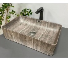 Умывальник (раковина) REA VBI ARABBA M DARK STONE MATT накладной VBI-013503