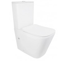 Унітаз підлоговий Tern Ultra Quiet 610×360×835 мм, White, з сидінням Slim Duroplast/ Soft-close/ Quick Release QT17226003AW Qtap