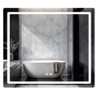 Дзеркало 800х700 Mideya (MI2) 800х700 мм, прямокутне, з LED-підсвіткою Touch, антизапотіванням, димером, рег. яскравості Q