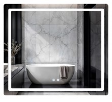 Дзеркало 800х700 Mideya (MI2) 800х700 мм, прямокутне, з LED-підсвіткою Touch, антизапотіванням, димером, рег. яскравості Q