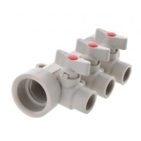 Колектор 3-way з кульовими кранами (40x20) PPR Koer K0170.PRO (KP0220)