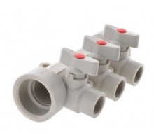 Колектор 3-way з кульовими кранами (40x20) PPR Koer K0170.PRO (KP0220)