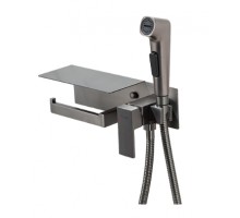 Гігієнічний душ Gappo F2076-9 душ гігієнiчний лат. корпус з поличкою та папероутримувачем Ø25 (гангрей)