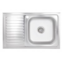 Кухонна мийка накладна 5080-R, Satin 0,6 мм BRIN5080RSAT06 Brinex