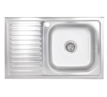 Кухонна мийка накладна 5080-R, Satin 0,6 мм BRIN5080RSAT06 Brinex