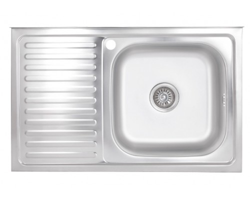 Кухонна мийка накладна 5080-R, Satin 0,6 мм BRIN5080RSAT06 Brinex