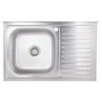 Кухонна мийка накладна 5080-L, Satin 0,6 мм BRIN5080LSAT06 Brinex