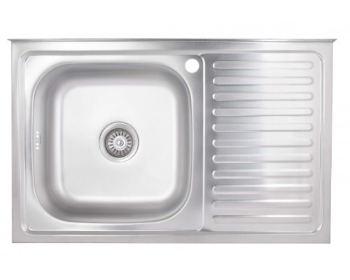 Кухонна мийка накладна 5080-L, Satin 0,6 мм BRIN5080LSAT06 Brinex