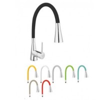 FERRO ZUMBA II Змішувач для кухні з двома виливами , чорний + кольоровий