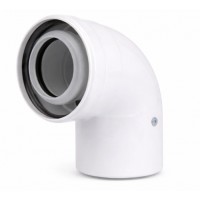 CW 010 Коліно коаксіального димоходу 90°, 60/100 мм, для конденсаційного котла