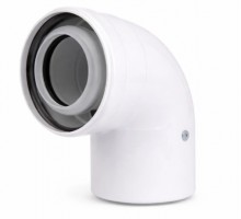 CW 010 Коліно коаксіального димоходу 90°, 60/100 мм, для конденсаційного котла