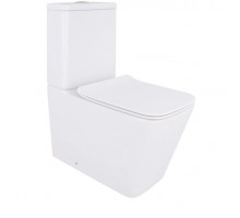 Унітаз підлоговий Crow Eco Rimless 640×360×835 мм, White, з сидінням Slim Duroplast/ Soft-close/ Quick Release QTCRO27W48750 Qtap