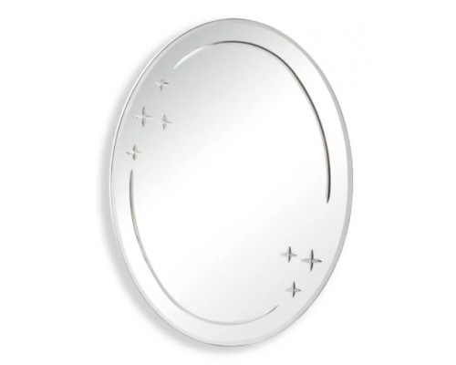 Дзеркало настінне Zerix FUSION MOZ03-55x70 овальне з декором (ZX5632)