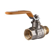 581 Кран шар.посилений прямий  вода 1/2 НВ  ЖОВТА РУЧКА SOLOMON B1002