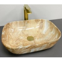 Умывальник (раковина) VBI RAVENNA BROWN ONYX GLOSSY накладной VBI-011223