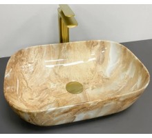 Умывальник (раковина) VBI RAVENNA BROWN ONYX GLOSSY накладной VBI-011223