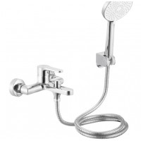 Lidz (CRM) Змішувач латунний для ванни Astra 006, Chrome (k35) з душовим гарнітуром LDAST006CRM48087 Lidz